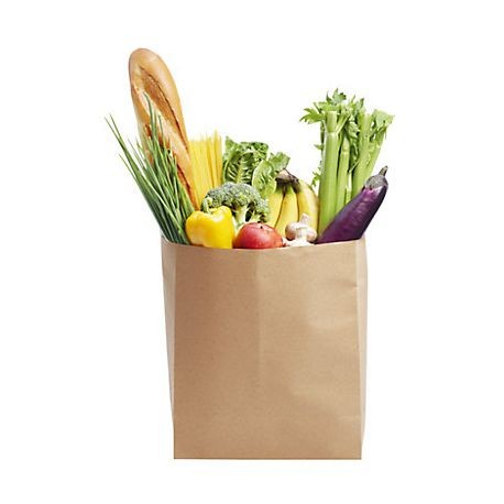 Bolsa de papel kraft con base rectangular