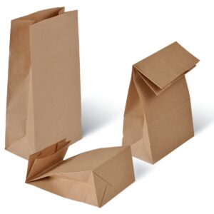 Bolsa de papel kraft para alimentación con base rectangular