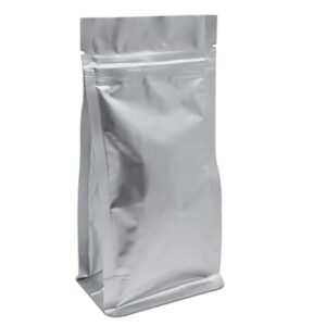 Bolsa doypack de aluminio con fondo plano.