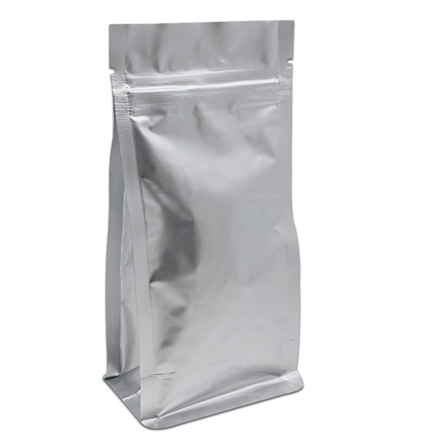 Bolsa doypack de aluminio con fondo plano.