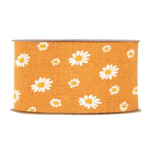 Cinta margaritas 75mm x 10 m. color naranja-4197M10