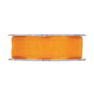 Cinta organza alambrada mm25x20mt- Naranja 1392-10