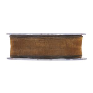 Cinta organza alambrada mm25x20mt- Marrón 1392-11