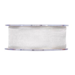 Cinta organza alambrada mm38x20mt- Blanco1393-01