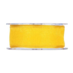Cinta organza alambrada mm38x20mt- Amarillo 1393-25