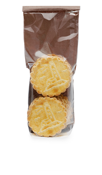 Bolsa transparente / chocolate con cartón en la base