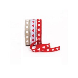 Cinta Blanca con corazones - mm15x20mt blanco 2208-6301