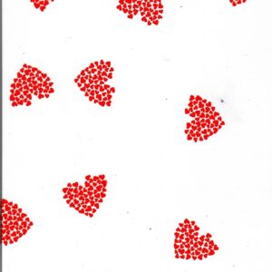 Bobina polipropileno transparente corazones rojos 50x0,7 mt