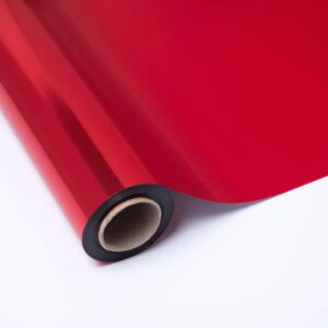 Bobina polipropileno metalizado rojo/plata 0,7x50 mt