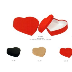 Cajas en forma de Corazon - Set 2 piezas - color kraft