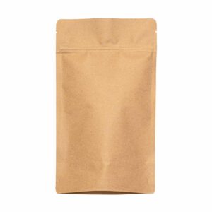 Bolsas Doypack Kraft Marrón sin Ventana con Interior 100% PLA y Zip Compostable