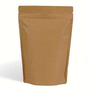 Bolsas doypack de papel kraft marrón sin ventana, con cierre zip